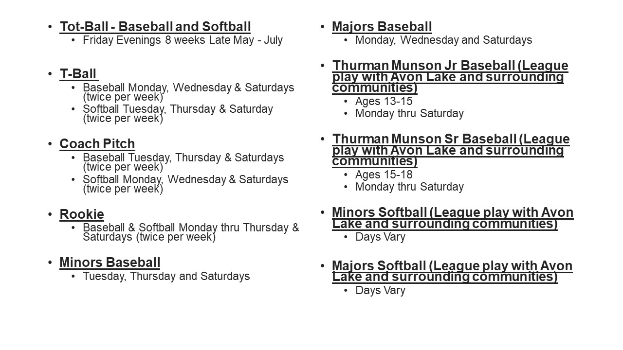 2024 Spring Season Dates